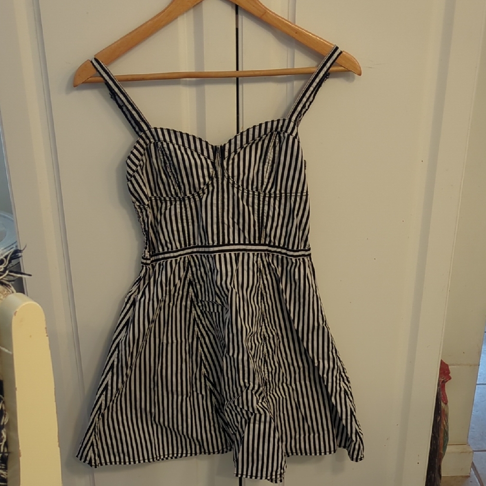 H&M Divided Monochrome Striped Dress